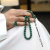 خاتم تفصيل ملاكايت مع سبحة أفنتورين نادر عرض خاص فضة 925 | طاد خاتم تفصيل ملاكايت مع سبحة أفنتورين نادر عرض خاص فضة 925 | طاد