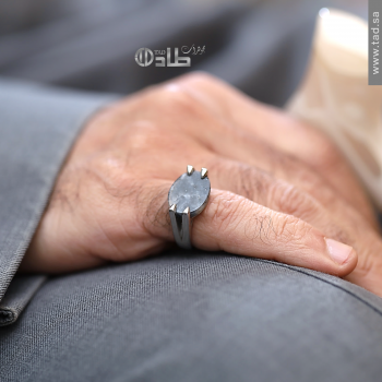 خاتم خاص تفصيل بحجر اللابرودايت من طاد