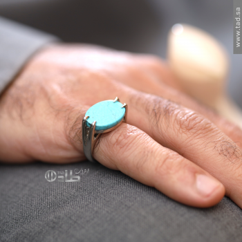 خاتم خاص تفصيل بحجر الفيروز من طاد