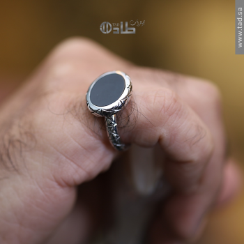 خاتم ملكي تفصيل حجر أونكس طبيعي | طاد