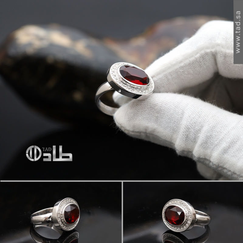 خاتم تفصيل سانثتيك أحمر | طاد