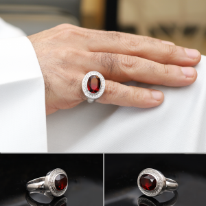 خاتم تفصيل سانثتيك أحمر