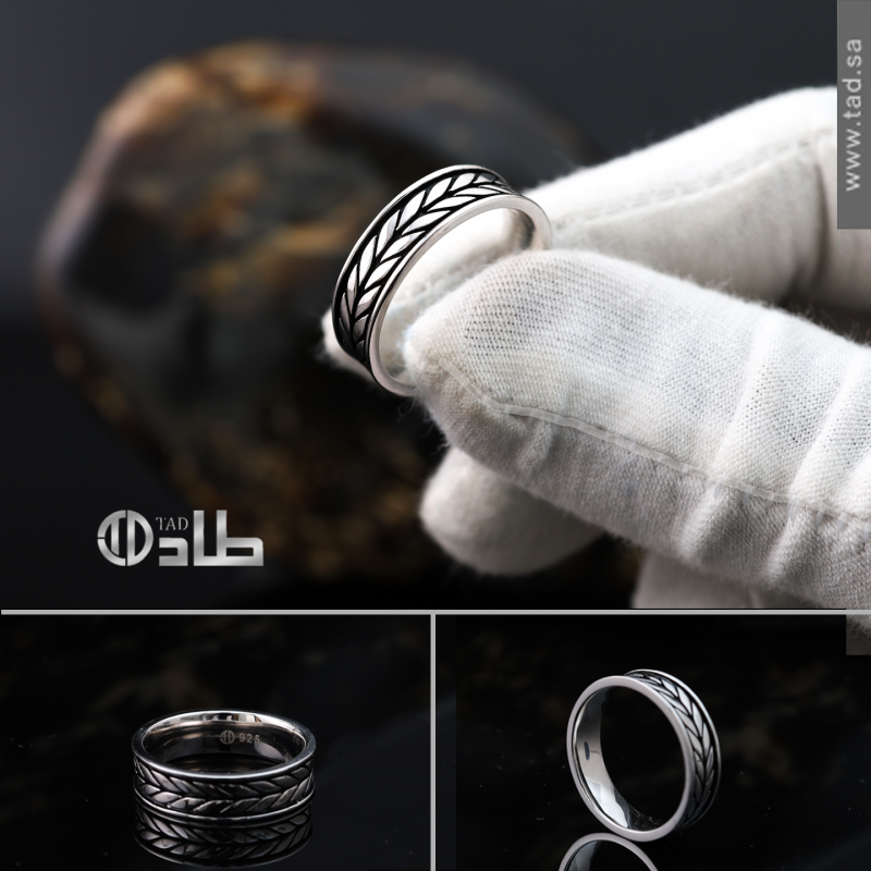 دبلة فضة 925 رجالية | طاد