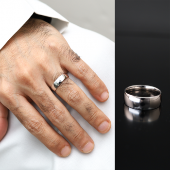 دبلة فضة 925 رجالية بستايل كلاسيكي ناعم | طاد دبلة فضة 925 رجالية بستايل كلاسيكي ناعم | طاد