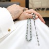 سبحة محار طبيعي 45 حبة فضة 925 دائرية 8 مم | طاد سبحة محار طبيعي 45 حبة فضة 925 دائرية 8 مم | طاد