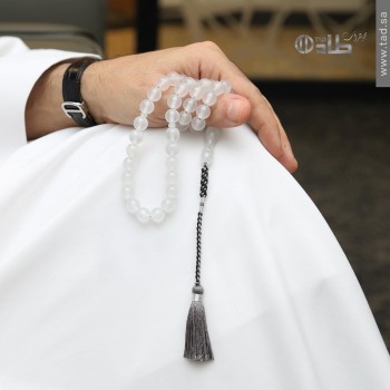 سبحة بكلايت أنيقة مع كثلة قماش 33 حبة بيضاوية 8 مم | طاد