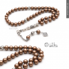 سبحة محار طبيعي 45 حبة فضة 925 دائرية 8 مم | طاد سبحة محار طبيعي 45 حبة فضة 925 دائرية 8 مم | طاد