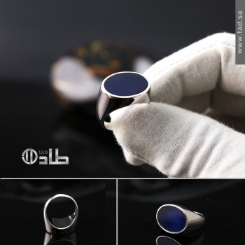خاتم فضة 925 بحجر عين الهر جاهز طابع راقٍ | طاد خاتم فضة 925 بحجر عين الهر جاهز طابع راقٍ | طاد