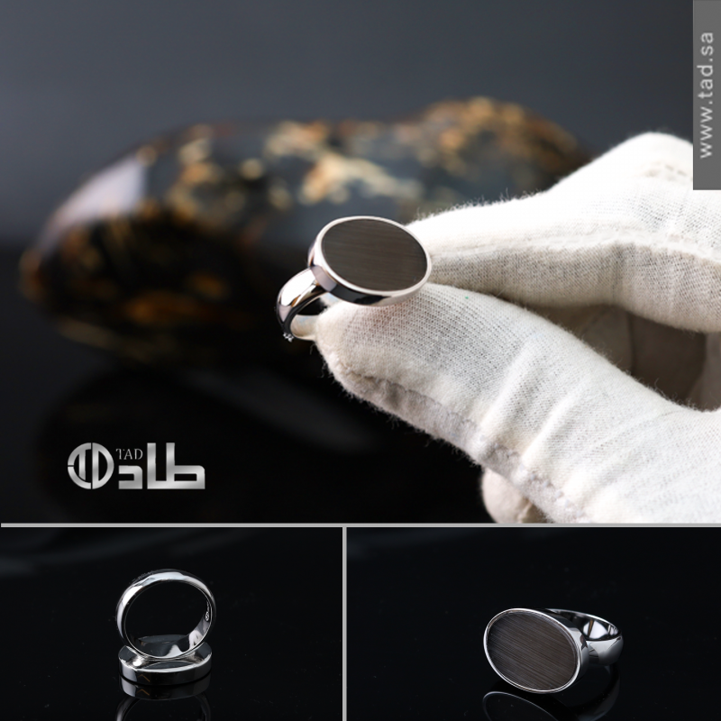 خاتم جاهز عين الهر فضة 925 بتصميم راقٍ | طاد