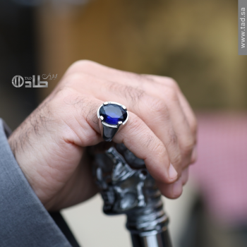 خاتم ملكي حجر سانثاتيك أزرق | طاد