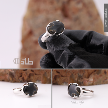 خاتم تفصيل عقيق يمني خريطي فضة 925 | طاد خاتم تفصيل عقيق يمني خريطي فضة 925 | طاد