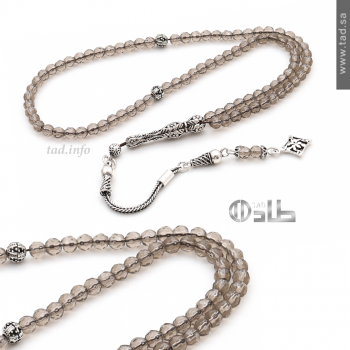 سبحة توباز طبيعي مضلع 86 حبة 4 مم فضة 925 | مجوهرات طاد سبحة توباز طبيعي مضلع 86 حبة 4 مم فضة 925 | مجوهرات طاد