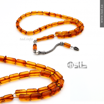 سبحة كهرمان بولندي مع إكسسوارات فضة 925 | طاد سبحة كهرمان بولندي مع إكسسوارات فضة 925 | طاد
