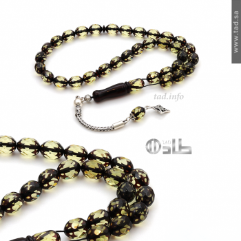سبحة كهرمان بلطيقي مع إكسسوارات فضة 925 | طاد