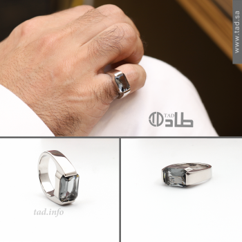 فتخة ملكية سانثتيك رمادي