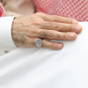 خاتم فاخر فضة 925 مع زركون أسود تفصيل خاص | طاد خاتم فاخر فضة 925 مع زركون أسود تفصيل خاص | طاد