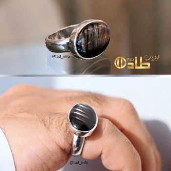 خاتم ملكي تفصيل بحجر هايبرسثين من الفضة عيار 925 | مجوهرات طاد خاتم ملكي تفصيل بحجر هايبرسثين من الفضة عيار 925 | مجوهرات طاد