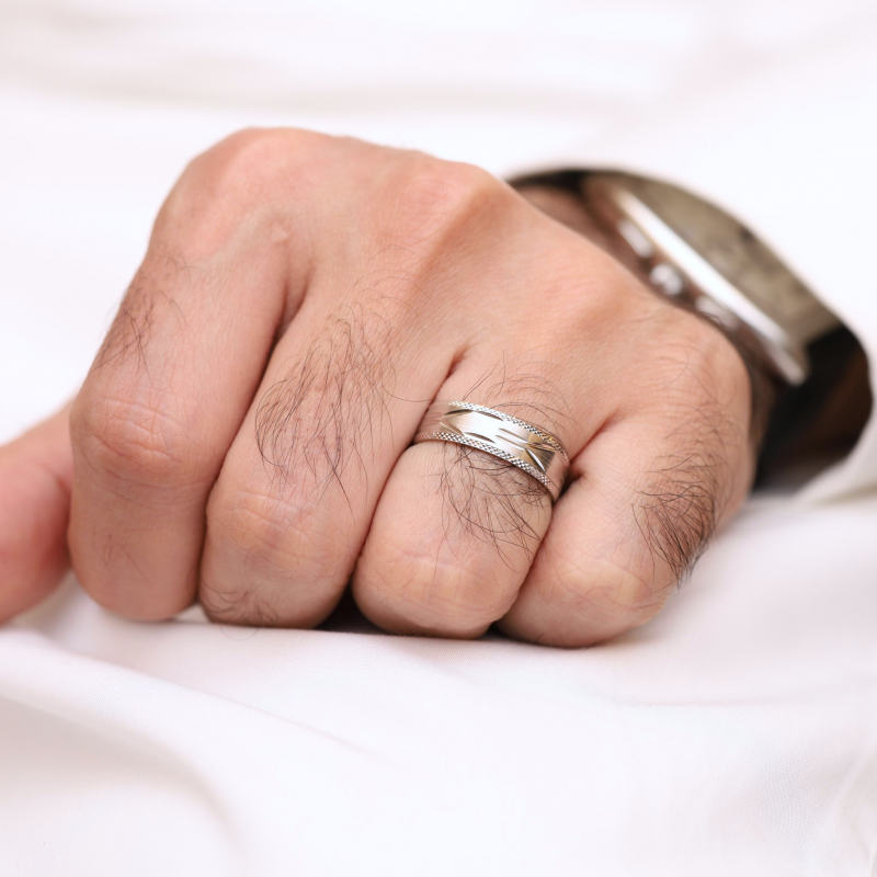 دبلة فضة 925 رجالية | طاد