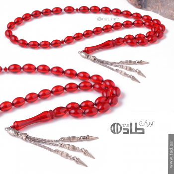 سبحة بكلايت أنيقة 33 حبة بيضاوي بإكسسوارات معدن الزاماك المطلي بالكروم | طاد سبحة بكلايت أنيقة 33 حبة بيضاوي بإكسسوارات معدن الزاماك المطلي بالكروم | طاد