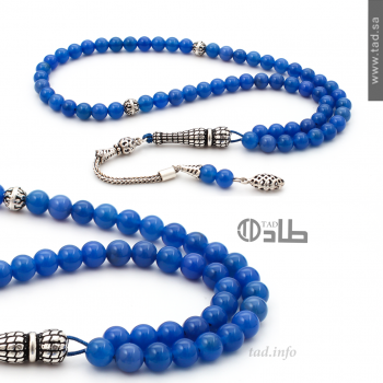 سبحة عقيق طبيعي حجم صغير 61 حبة 6 مم قصة دائرية تصميم راقٍ مع فضة 925 | طاد سبحة عقيق طبيعي حجم صغير 61 حبة 6 مم قصة دائرية تصميم راقٍ مع فضة 925 | طاد