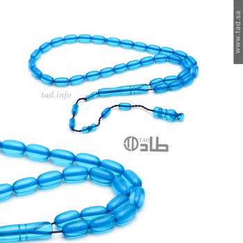 سبحة بكلايت أنيقة مع تمليكة 33 حبة قصة برميلي 8×12 مم | طاد سبحة بكلايت أنيقة مع تمليكة 33 حبة قصة برميلي 8×12 مم | طاد