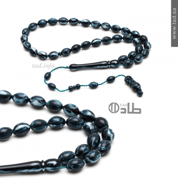 سبحة بكلايت أنيقة مع تمليكة 33 حبة قصة بيضاوي 8×12 مم | طاد سبحة بكلايت أنيقة مع تمليكة 33 حبة قصة بيضاوي 8×12 مم | طاد