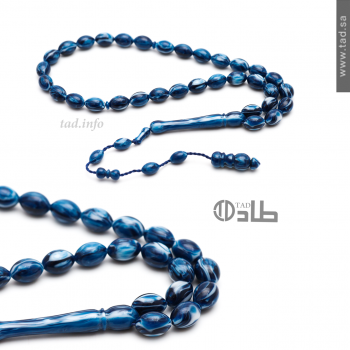 سبحة بكلايت أنيقة مع تمليكة 33 حبة قصة بيضاوي 8×12 مم | طاد