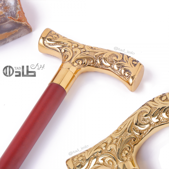 عصى ملكية مزخرفة من خشب الزان بمقبض إستيل فاخر | طاد
