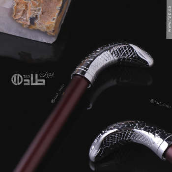 عصا مناسبات رأس ثعبان نحيفة من خشب الزان بمقبض إستيل تصميم فاخر | طاد عصا مناسبات رأس ثعبان نحيفة من خشب الزان بمقبض إستيل تصميم فاخر | طاد