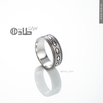 دبلة فضة 925 رجالية بتصميم راقٍ أنيق | طاد دبلة فضة 925 رجالية بتصميم راقٍ أنيق | طاد