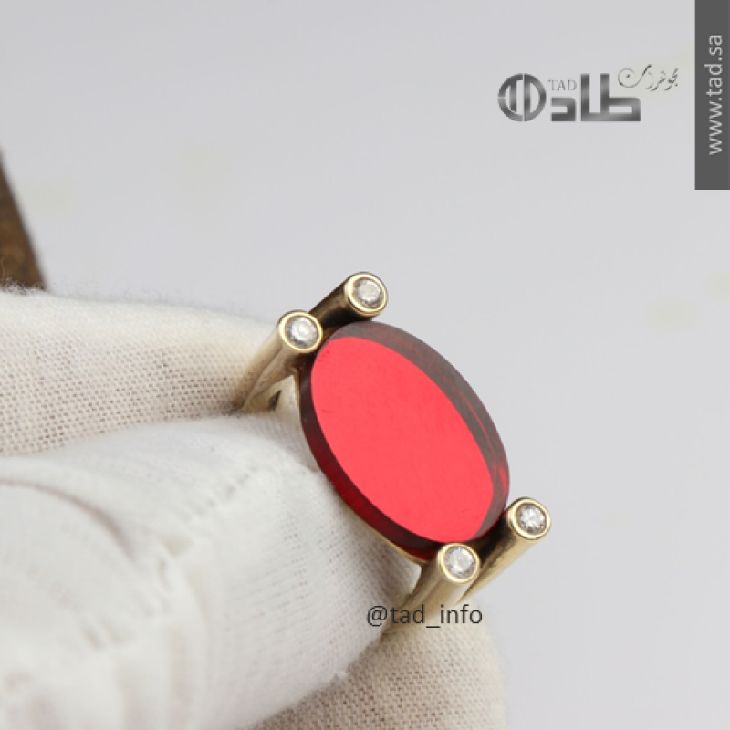 خاتم ملكي ريسن شجري مع زركون تفصيل خاص | طاد
