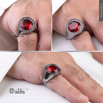 خاتم تفصيل سانثاتيك أحمر | طاد