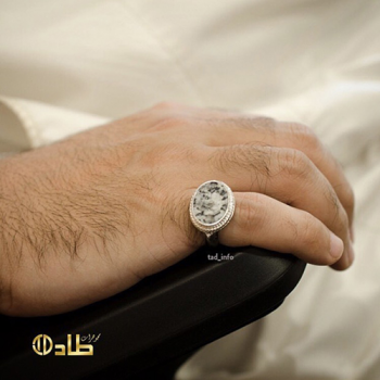 خاتم ملكي تفصيل بحجر جارنيت من الفضة عيار 925 | مجوهرات طاد خاتم ملكي تفصيل بحجر جارنيت من الفضة عيار 925 | مجوهرات طاد