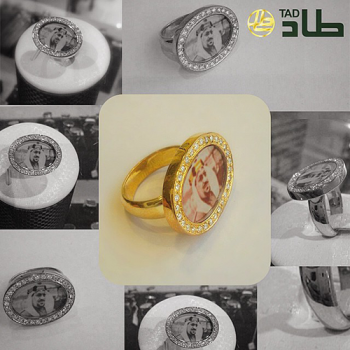 خاتم صورة نانوجراف فضة 925 بلمسة راقية | طاد