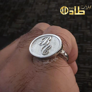 خاتم تفصيل مع حفر اسم أو عبارة فضة 925 | طاد