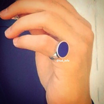 خاتم ملكي أكريلك تفصيل رجالي فضة 925 طاد