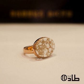 خاتم ملكي تفصيل بحجر جاسبر من الفضة عيار 925 | مجوهرات طاد