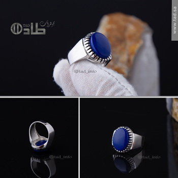خاتم مزخرف عقيق مميز فضة 925 | طاد خاتم مزخرف عقيق مميز فضة 925 | طاد