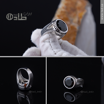خاتم مزخرف زريكون أنيق فضة 925 | طاد