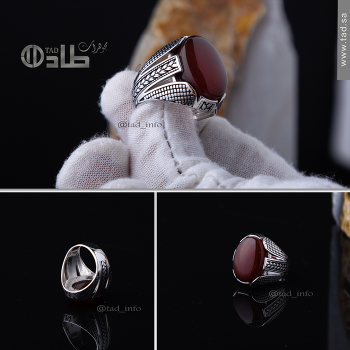 خاتم مزخرف عقيق كلاسيكي فضة 925 | طاد خاتم مزخرف عقيق كلاسيكي فضة 925 | طاد