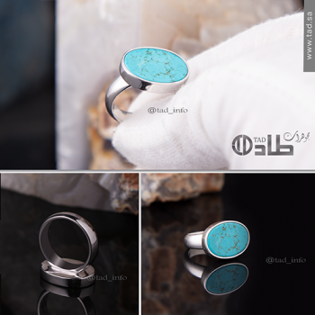 خاتم تفصيل فيروز فضة 925 | طاد خاتم تفصيل فيروز فضة 925 | طاد