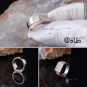 خاتم تفصيل زريكون فضة 925 | طاد