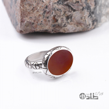 خاتم تفصيل عقيق طبيعي مع زركون فضة 925 | طاد خاتم تفصيل عقيق طبيعي مع زركون فضة 925 | طاد