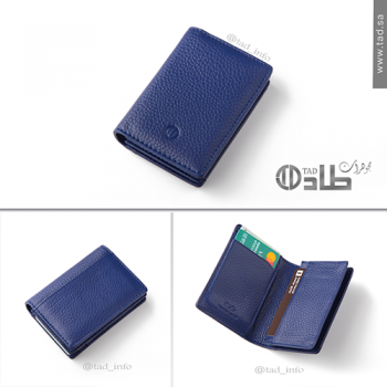 محفظة جيب للبطاقات جلد طبيعي تصميم أنيق | طاد