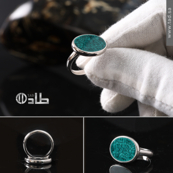 خاتم ملكي فضة 925 بحجر ريسن شجري تصميم مميز | مجوهرات طاد خاتم ملكي فضة 925 بحجر ريسن شجري تصميم مميز | مجوهرات طاد
