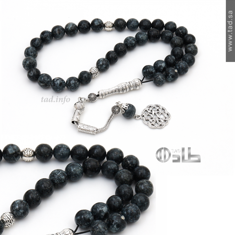سبحة جاد معالج 37 حبة مع إكسسوارات معدنية – حجم 10 مم سبحة جاد معالج 37 حبة مع إكسسوارات معدنية – حجم 10 مم