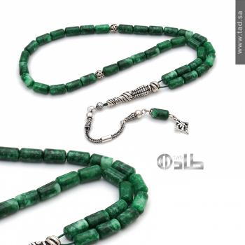 سبحة جاد معالج 37 حبة مع فضة 925 – حجم 7 مم سبحة جاد معالج 37 حبة مع فضة 925 – حجم 7 مم