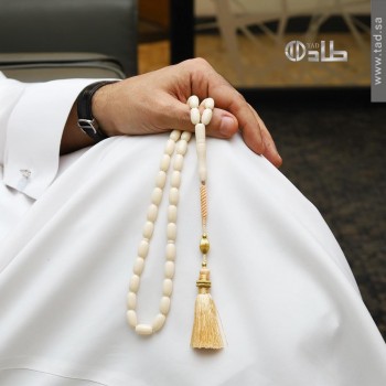سبحة بكلايت أنيقة مع كثلة قماش 33 حبة قصة أسطوانية | طاد