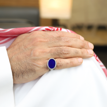خاتم تفصيل ملكي فضة عيار 925 بحجر أكريلك – تصميم فاخر من طاد خاتم تفصيل ملكي فضة عيار 925 بحجر أكريلك – تصميم فاخر من طاد