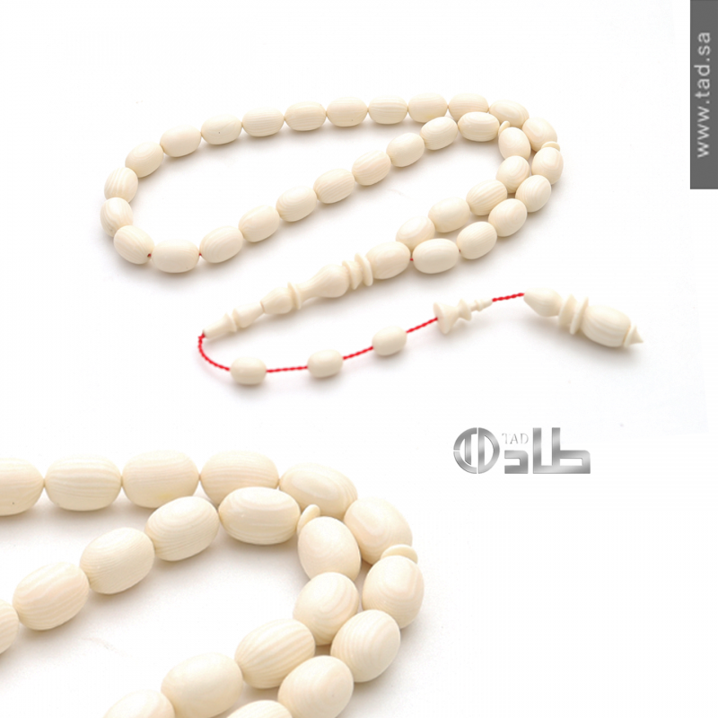 سبحة قلاليث فرنسي 33 حبة – قصة بيضاوية – حجم 11.8×8 ملم | مجوهرات طاد سبحة قلاليث فرنسي 33 حبة – قصة بيضاوية – حجم 11.8×8 ملم | مجوهرات طاد